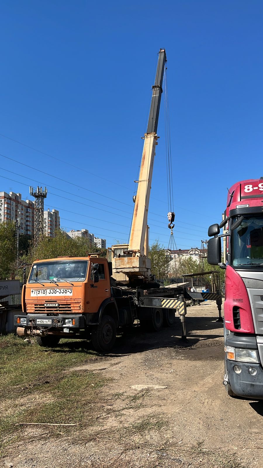 Автокран на объекте