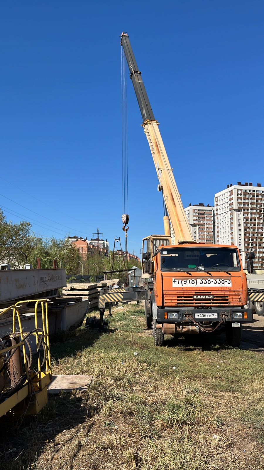Автокран на объекте